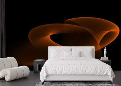 Abstract Orange waves background. Template design Wall mural