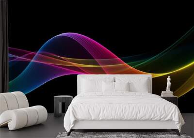 Awesome colorful wave abstract background
 Wall mural