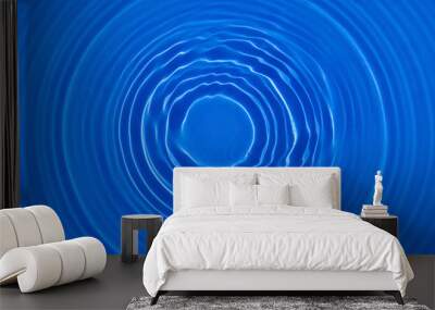 Circle sun reflections in pool water from above.  Wall mural