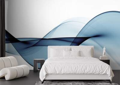 Color light blue abstract waves design Wall mural