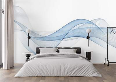 Color light blue abstract waves design
 Wall mural