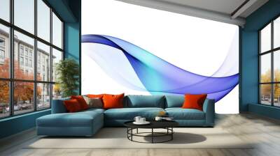 Color light blue abstract waves design Wall mural