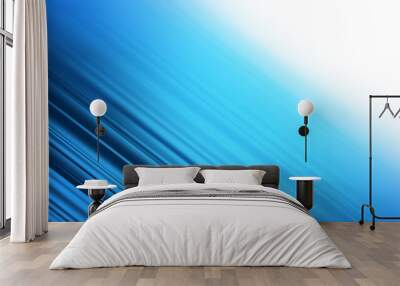 Diagonal blue motion blur panels background Wall mural