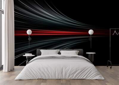 Gray and red speed line abstract technology background Wall mural