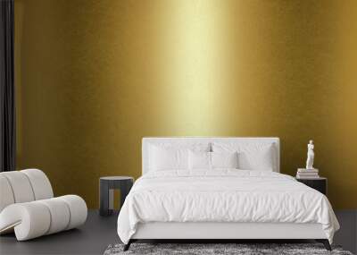 Grunge texture of gold metallic polished glossy with copy space, abstract background Wall mural