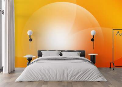 Orange circles gradient on orange abstract background. Modern graphic design element Wall mural