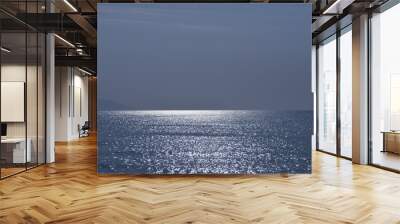 Sparkling horizon at sea water Wall mural