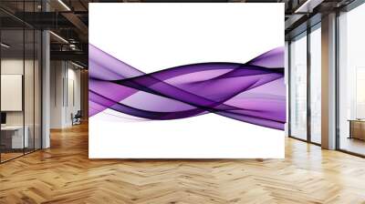 
Ultra violet glowing shiny waves abstract background  Wall mural