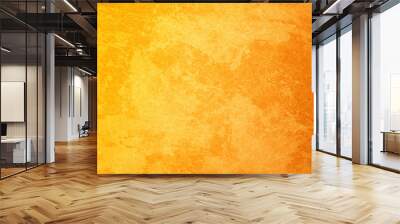 Yellow orange background with texture and distressed vintage grunge and watercolor paint stains in elegant Christmas backdrop illustration Wall mural