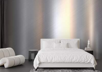 metal, stainless steel texture background with reflection Wall mural