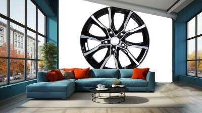 Car wheel Rim isolated on white. Wall mural