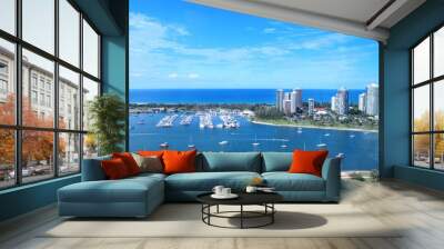 View of the Broadwater from Southport Wall mural