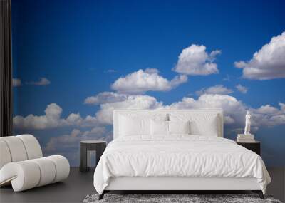 blue sky with clouds 4 Wall mural