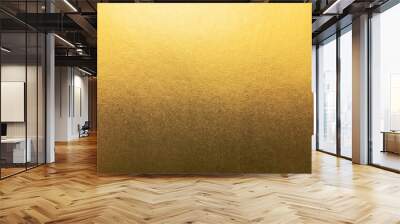 Shiny yellow gold foil texture background with gradient shadow Wall mural