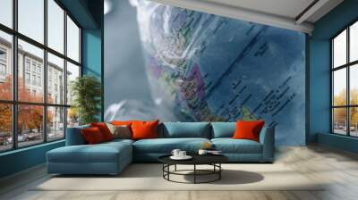 global warming as a huge problem of mankind. planet earth can't breathe, the ice is melting. Wall mural