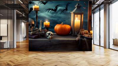 halloween pumpkin and pumpkins Wall mural