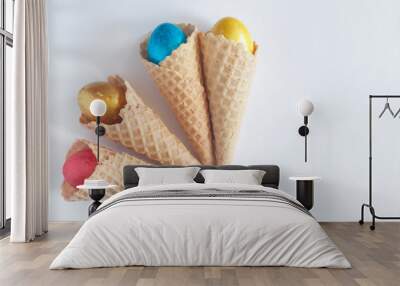 Easter eggs background Wall mural