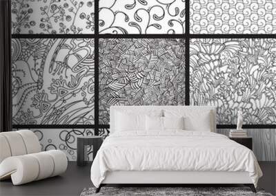 abstract black and white Wall mural