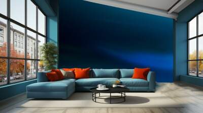 Blue gradient matter. Soft background. Lens flare glow. Ocean shades backdrop. Wall mural