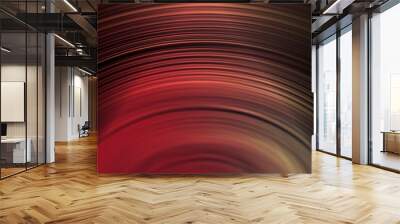 Color gradient light. Music abstract background. Jazz party illumination. Defocused neon pink red orange curve spectrum glow on dark black ribbed texture free space wallpaper. Wall mural