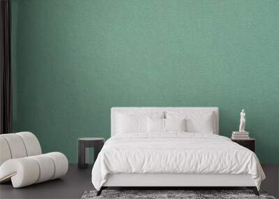 Dark sage green felt texture abstract art background. Colored construction paper surface. Empty space. Wall mural