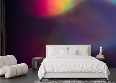 purple bokeh dark spots. faded colorful backdrop. dark lens flare background. Wall mural