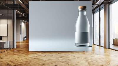 white wine bottle isolated on white Wall mural