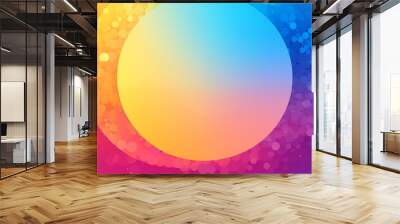 abstract rainbow colorful background with circles Wall mural