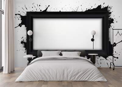 grunge frame with ink splashes Wall mural