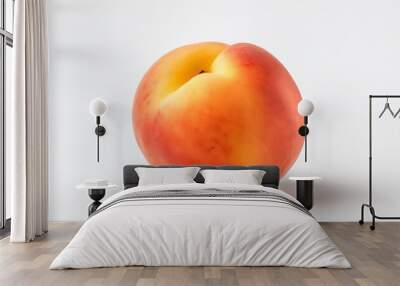 peach on white background Wall mural