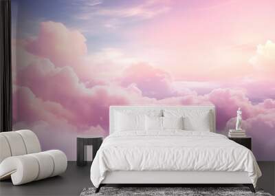 pink sky and clouds Wall mural