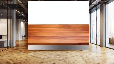 wooden board isolated on white background Wall mural