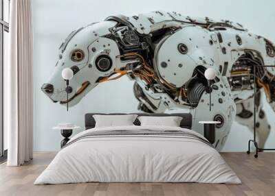 Robot Dog White Black Surface Wall mural