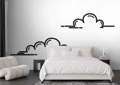 Cloud shaped line Wall mural