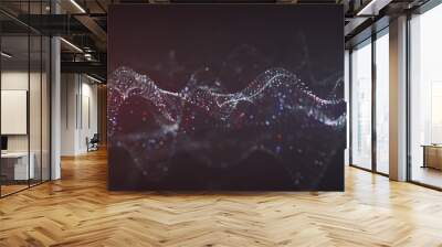 Virtual neural network 3D rendering with DOF Wall mural