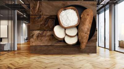 Cassava; Organic cassava starch Raw - Manihot esculenta Wall mural