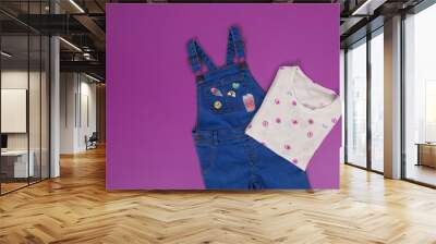 Fashion for little girls - girls clothing set. Wall mural