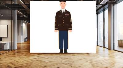 Military man of USA armed force wearing full dress uniform and beret Wall mural