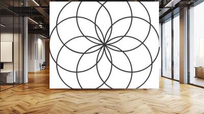 Sacred Geometry Symbol Line Decorative Element Wall mural