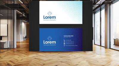 Modern business card template with flat user interface Wall mural