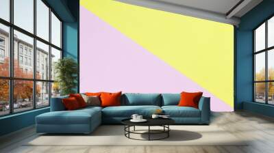 Yellow and pink paper pastel tone Wall mural