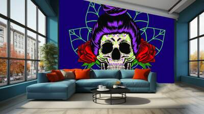 Dia de los muertos, Day of the dead, Mexican holiday, festival. Wall mural