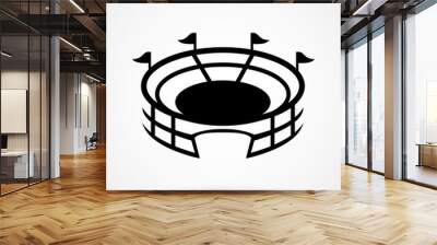 Stadium vector icon with round shadow Wall mural