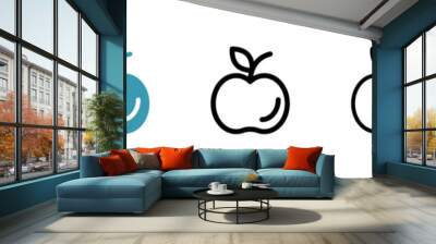 Apple vector icon set. Nutritional Apple Illustration vector symbol for UI design. Wall mural