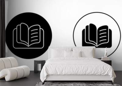 Book icon set. dictionary vector symbol. notebook or textbook sign. Wall mural