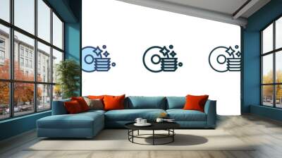 Washing dishes icon Wall mural