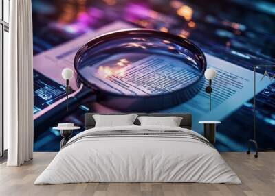 Focus on document protection and analysis. Wall mural