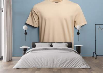 Neutral-colored t-shirt template for clothing displays. Wall mural