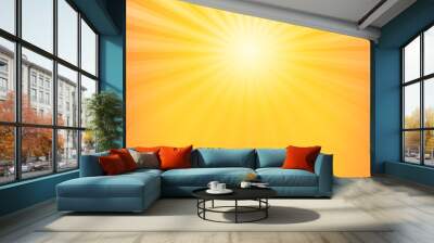 Empty Sun Sunburst Pattern Wall mural