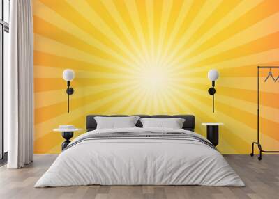 Sun Sunburst Pattern Wall mural